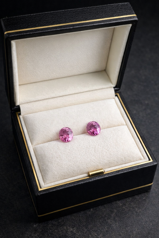 Natural Pink Sapphire Pair